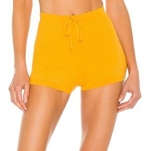 Lovers + Friends Stacie Knit Shorts in Apricot